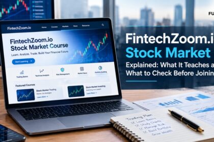 FintechZoom.io Stock Market Course and stock trading education dashboard