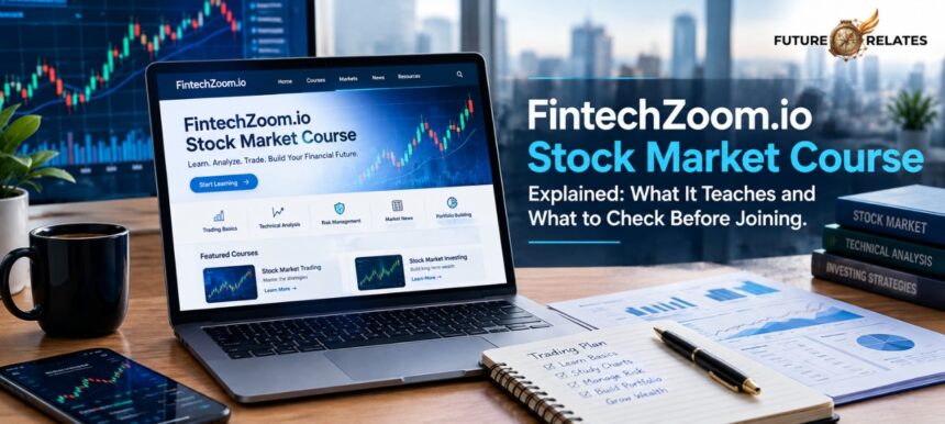 FintechZoom.io Stock Market Course and stock trading education dashboard
